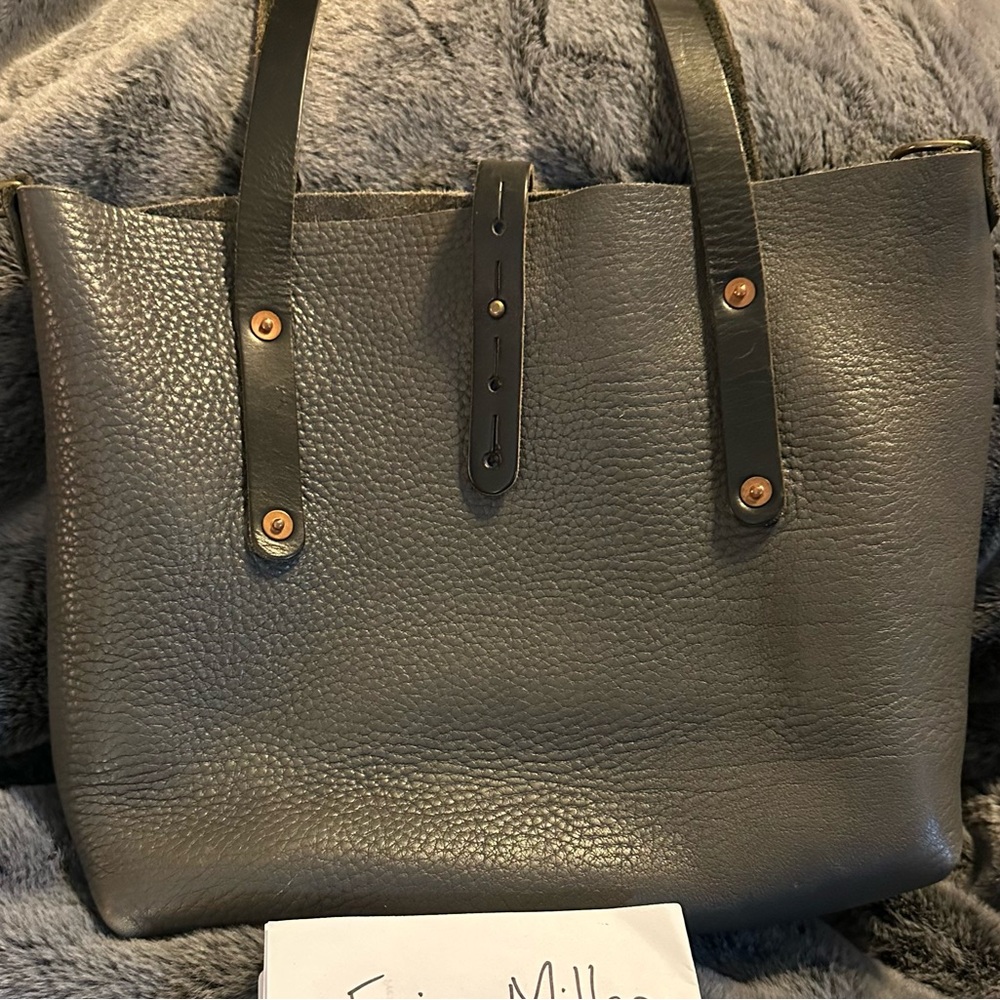 Go Forth Goods Small Avery Tote Lead Gray - Picture 8 of 12